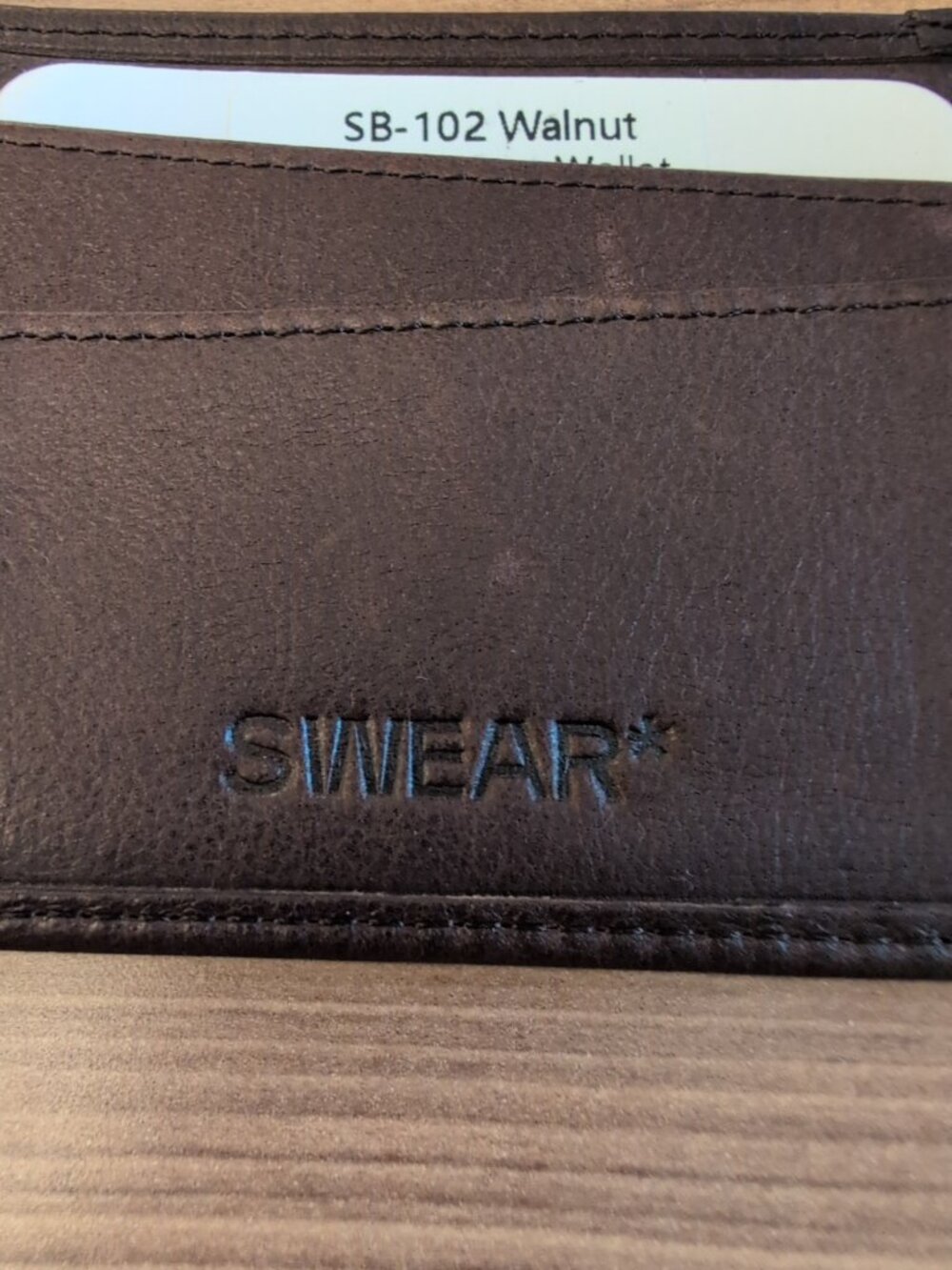 Swear* Brands Venture Wallet RFID Walnut Brown Slim NWOT - Picture 8 of 8